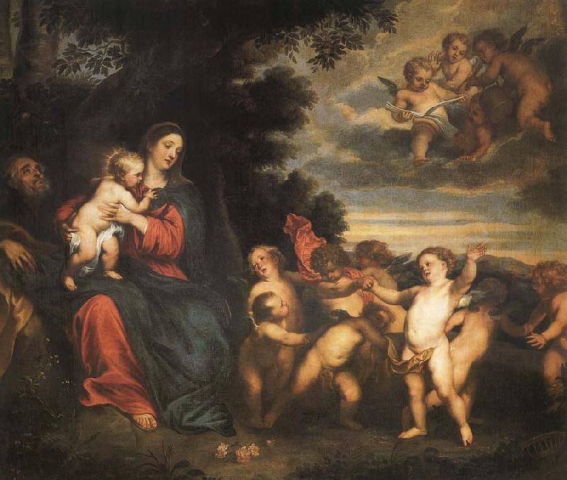 Anthony Van Dyck The rest in the flight to Egypt France oil painting art
